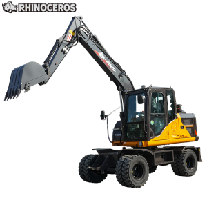 máy xúc bánh lốp mini